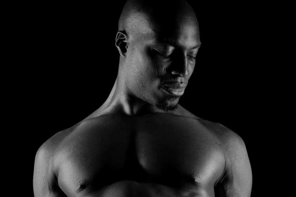 Dark Male Portrait by Markus Huber — canvas wall art