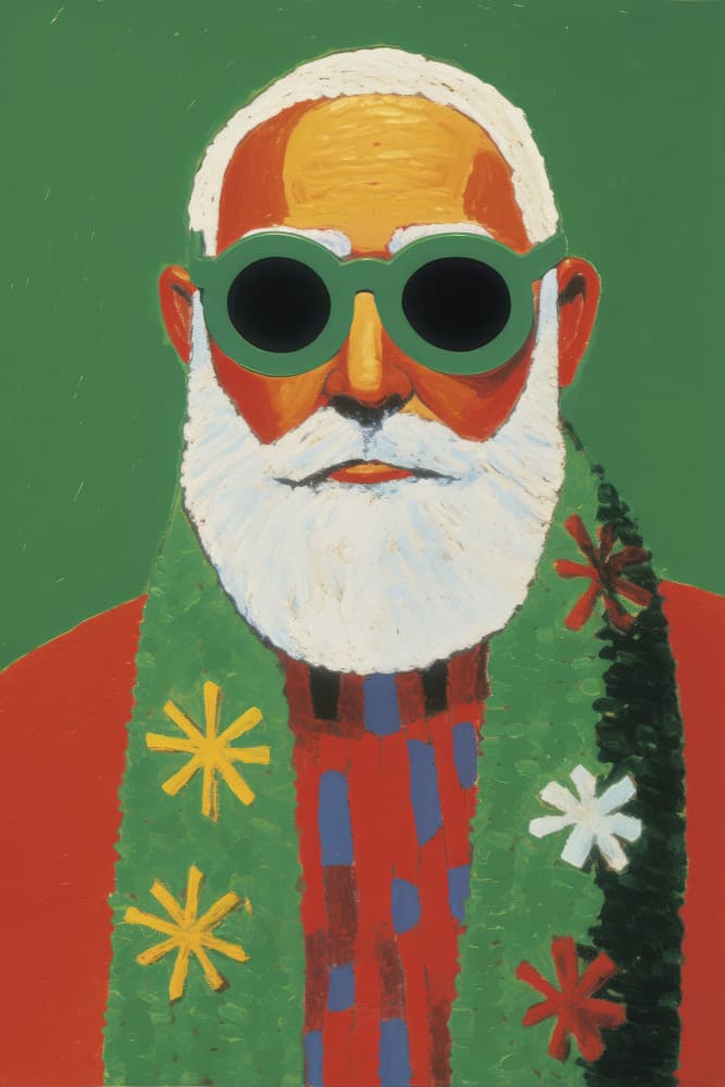 Sunny Santa Style by Treechild — canvas wall art