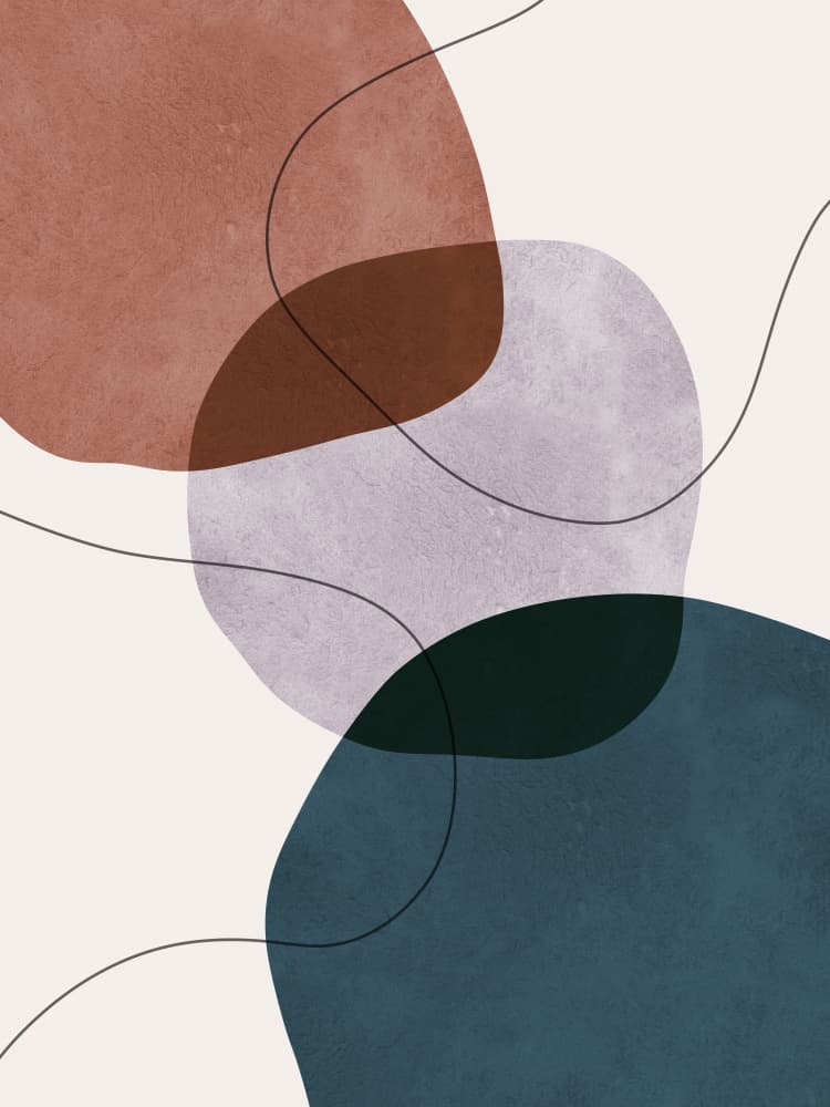 Earthy Fluid Shapes by Vitor Costa — canvas wall art