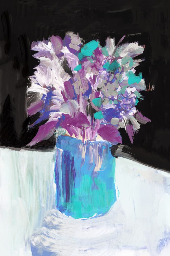 Vibrant Floral Still Life by cartissi — canvas wall art