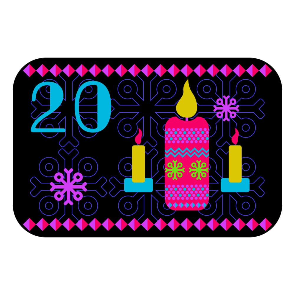 Twenty Festive Candles by Marika Barsrsind — canvas wall art