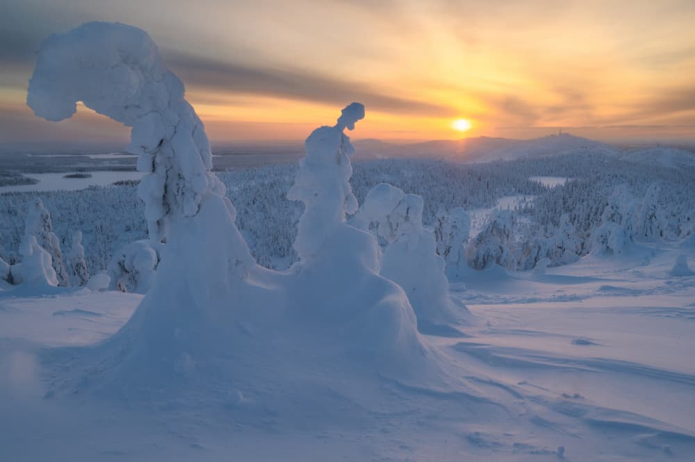 Winter Sunrise Serenity by Tom Meier — canvas wall art