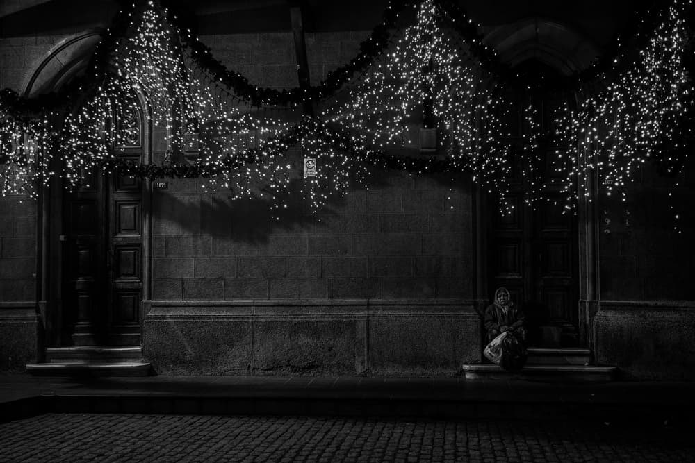 Night Lights Solitude by Ramiz Sahin — canvas wall art
