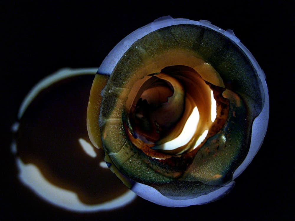 Golden Swirl Glow by Claudio Boczon — canvas wall art
