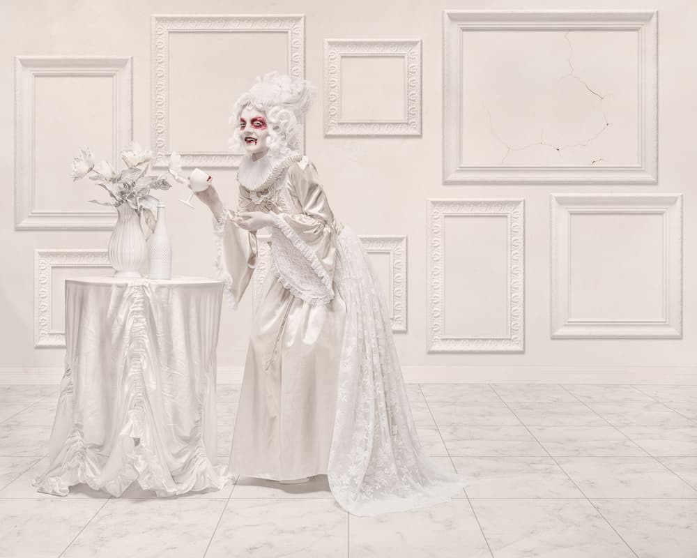 Elegant Vampire Lady by Petri Damstén — canvas wall art