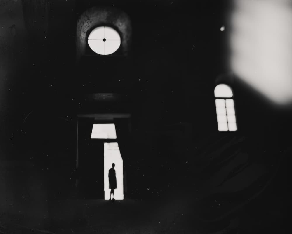 Lone Figure in Light by Elena Raceala — canvas wall art