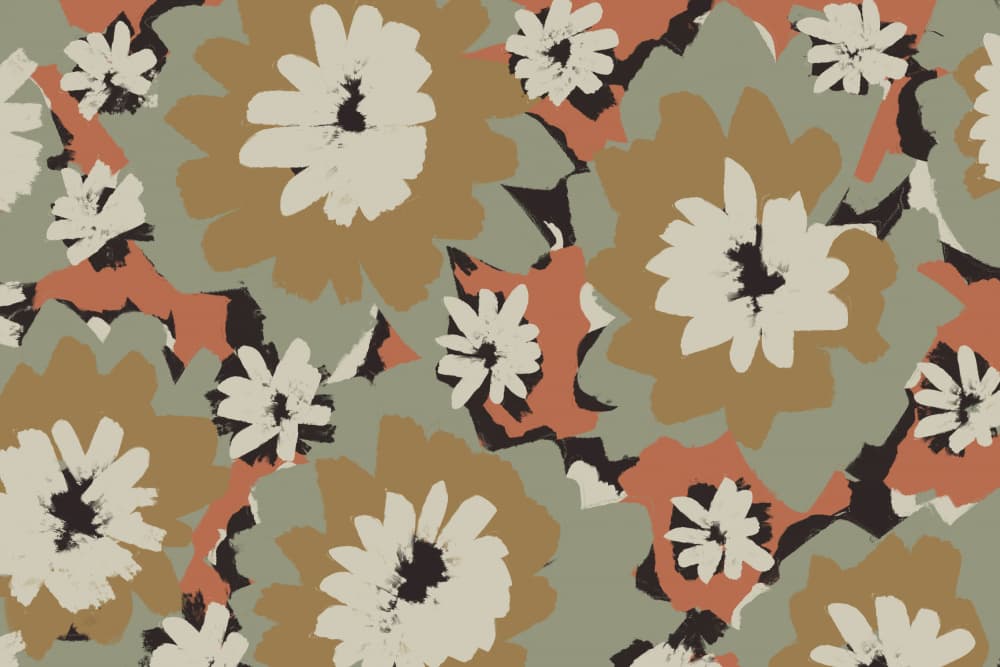 Bold Floral Symphony by Treechild — canvas wall art