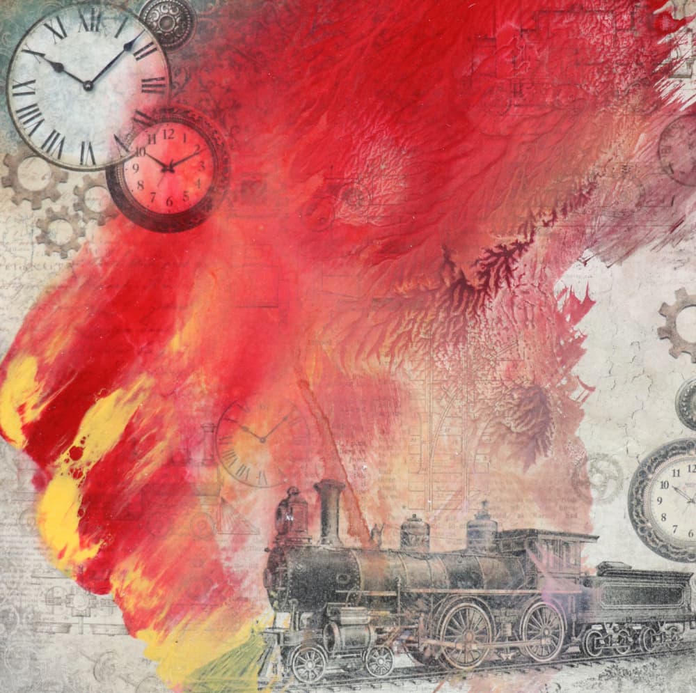 Steampunk Train Journey by Santhosh ch — canvas wall art