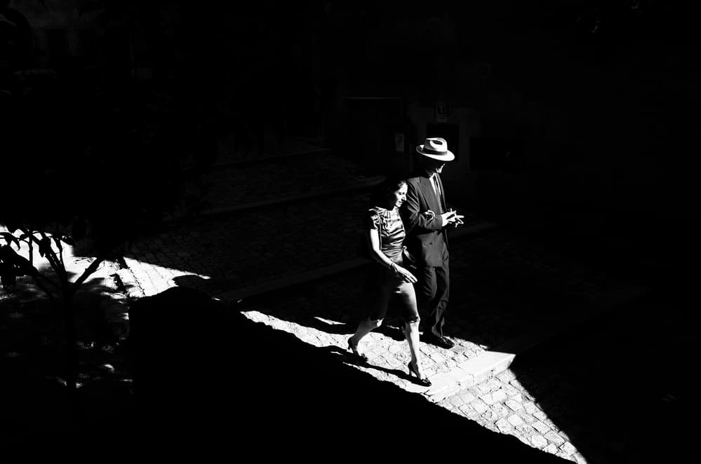 Dramatic Noir Couple by Riccardo Lucidi — canvas wall art