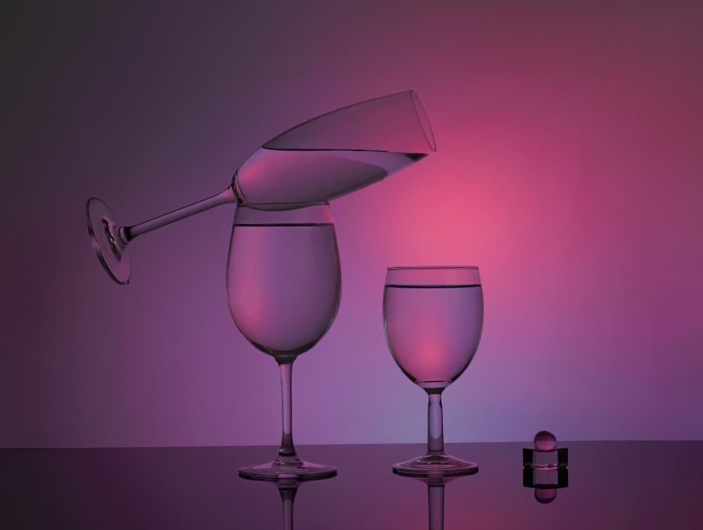 Pink Purple Reflections by Alice Sheng — canvas wall art