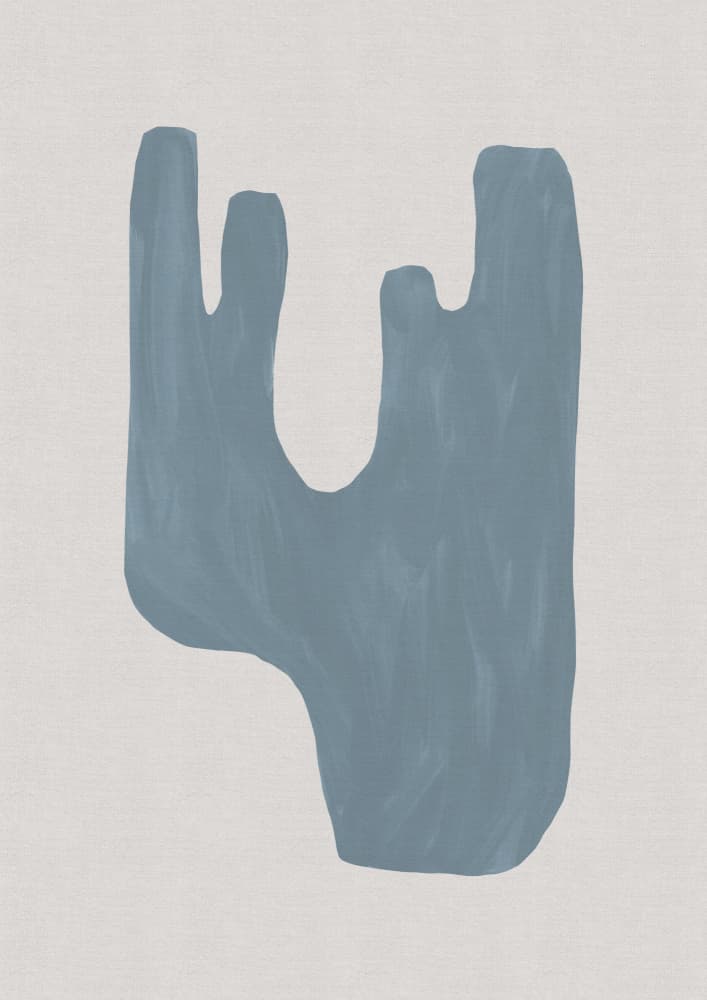 Muted Blue Organic Form by Orara Studio — canvas wall art