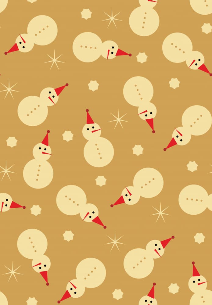 Christmas Snowmen Pattern by Irene Demetri — canvas wall art