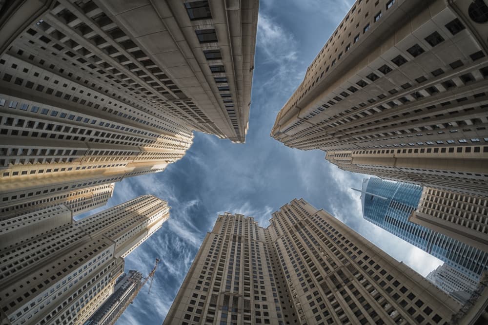 Skyscrapers Reach Skyward by Antonio Zarli — canvas wall art