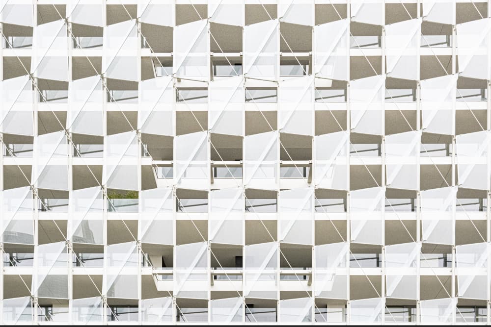Modern Geometric Facade by Linda Wride — canvas wall art
