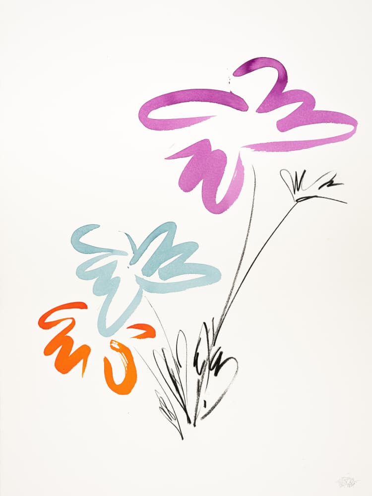 Colorful Abstract Blooms by Mette Rix — canvas wall art