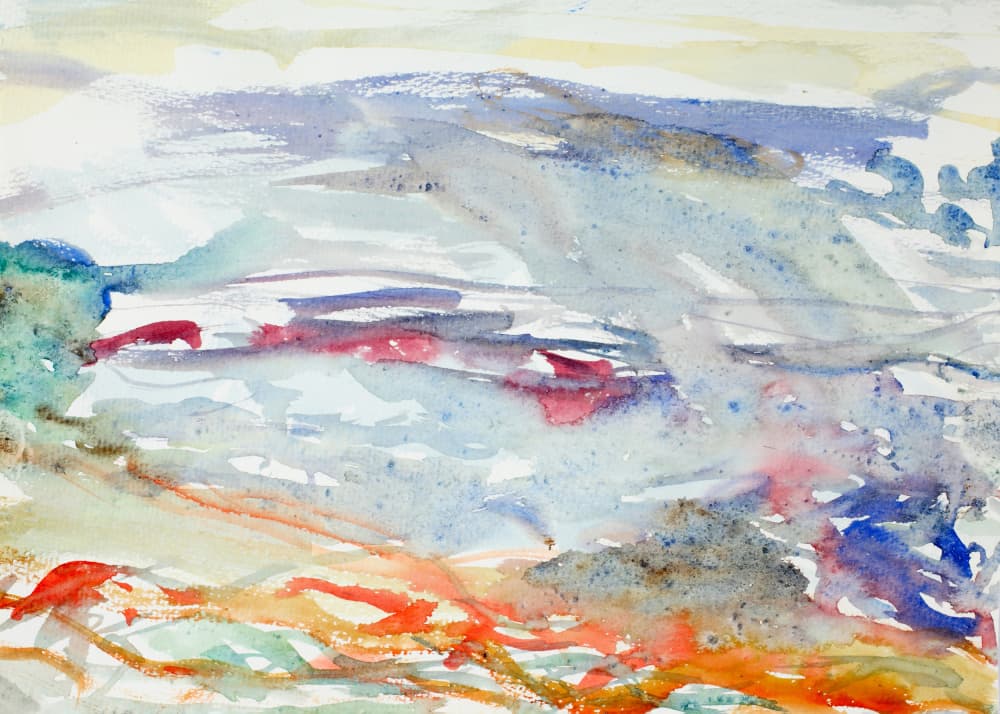Colorful Fluid Landscape by Eva Galonska — canvas wall art