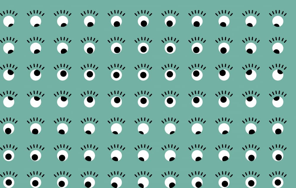 Whimsical Watching Eyes by Annick — canvas wall art