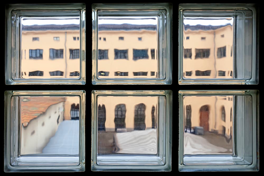 Distorted Glass Building by Roswitha Schleicher-Schwarz — canvas wall art