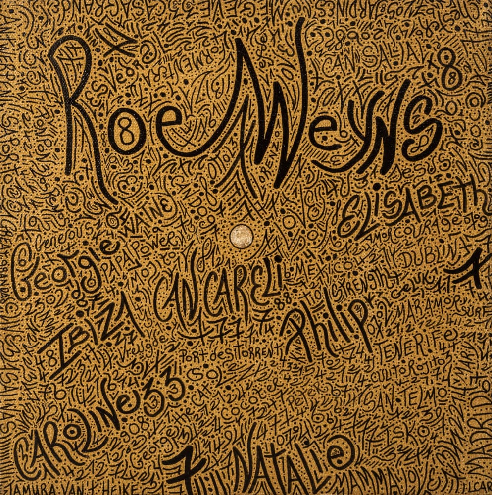 Golden Calligraphy Text by Lorenzo A Roe — canvas wall art