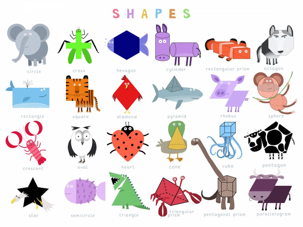 Geometric Animal Fun by Carla Daly — canvas wall art
