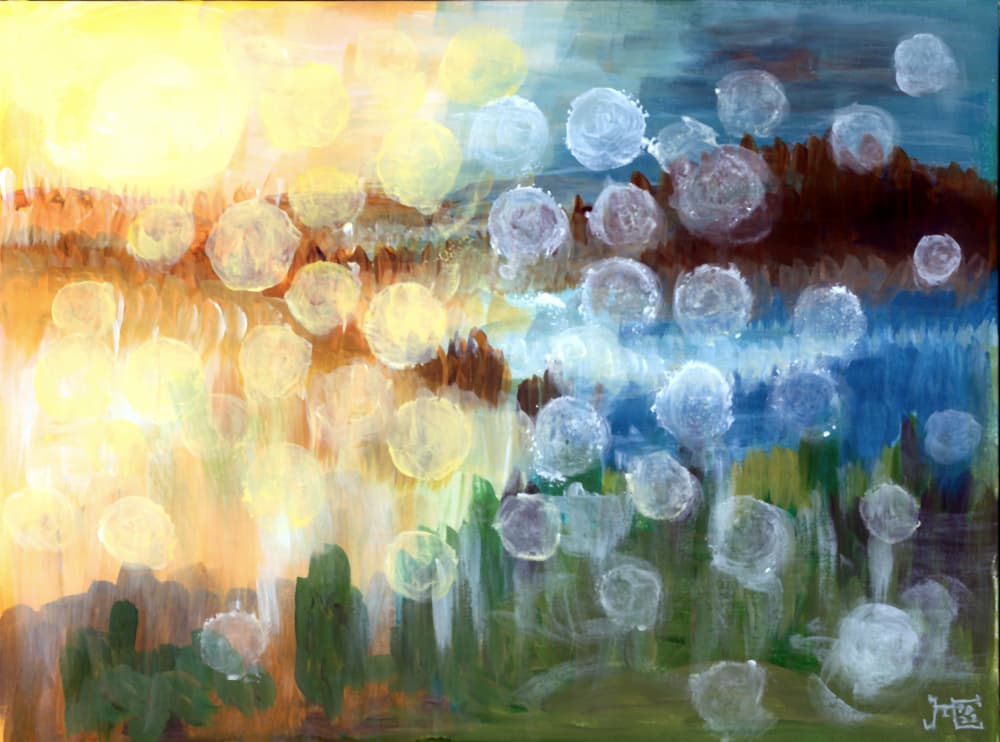 Dreamy Abstract Lightscape by Tim Hoinkis — canvas wall art