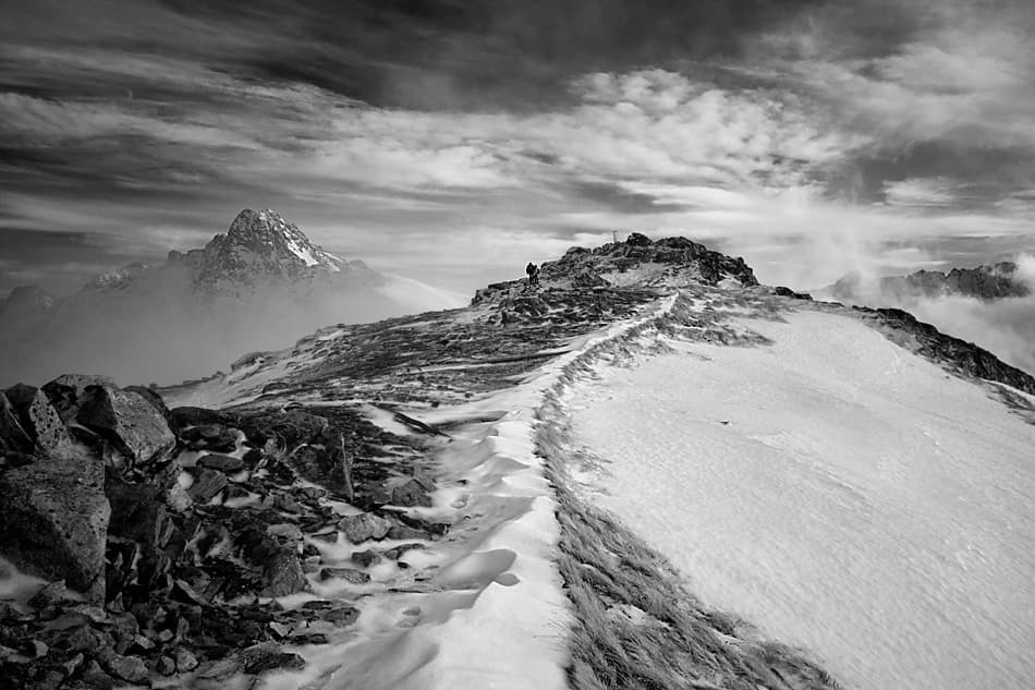 Snowy Alpine Ascent by Przemyslaw Kruk — canvas wall art