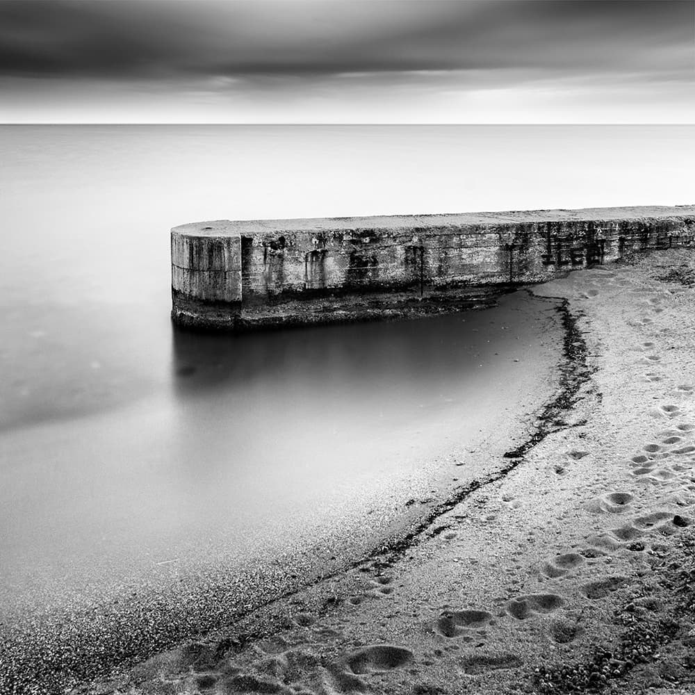 Minimalist Ocean Pier by George Digalakis — canvas wall art