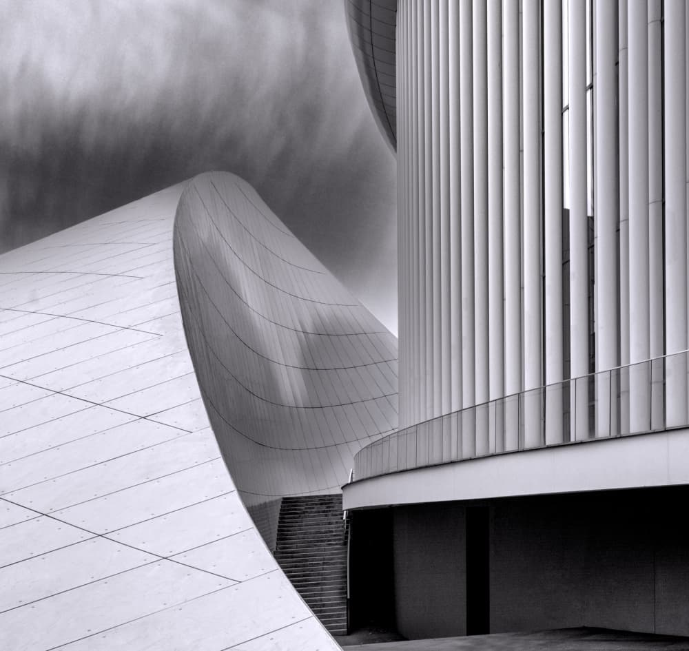 Flowing Urban Geometry by Marianne Wogeck — canvas wall art