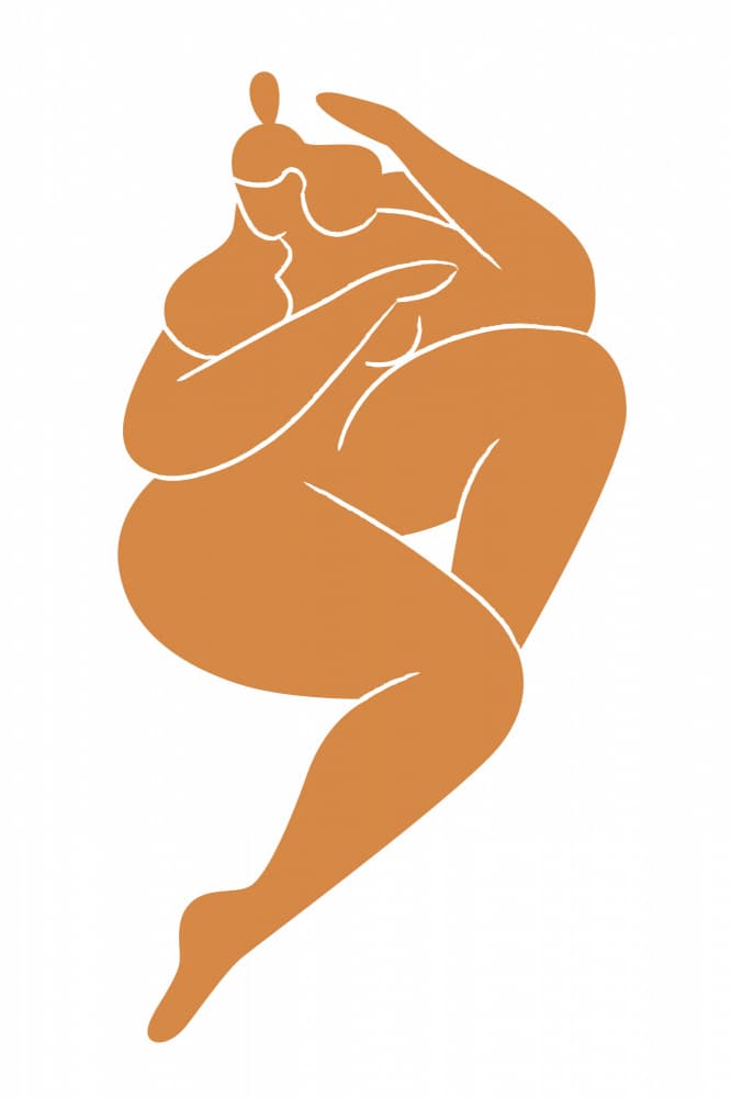 Serene Body Silhouette by jay stanley — canvas wall art