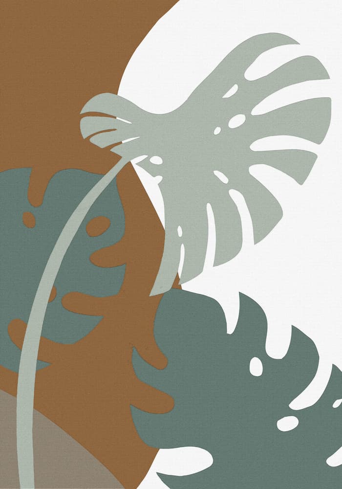 Earthy Monstera Foliage by Pictufy Studio II — canvas wall art