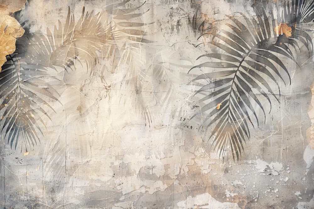 Rustic Palm Shadows by Rafal Kulik — canvas wall art