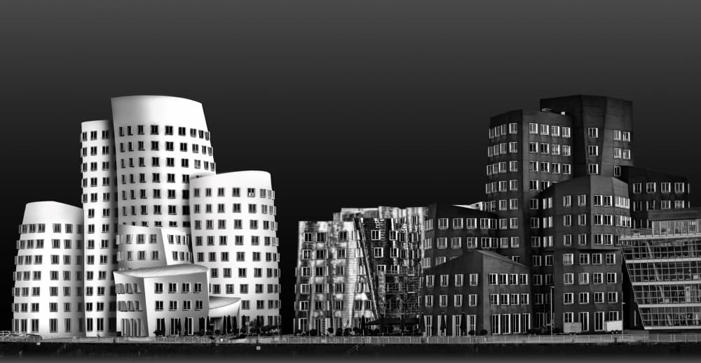 Curved City Architecture by jordiegeatorrent — canvas wall art