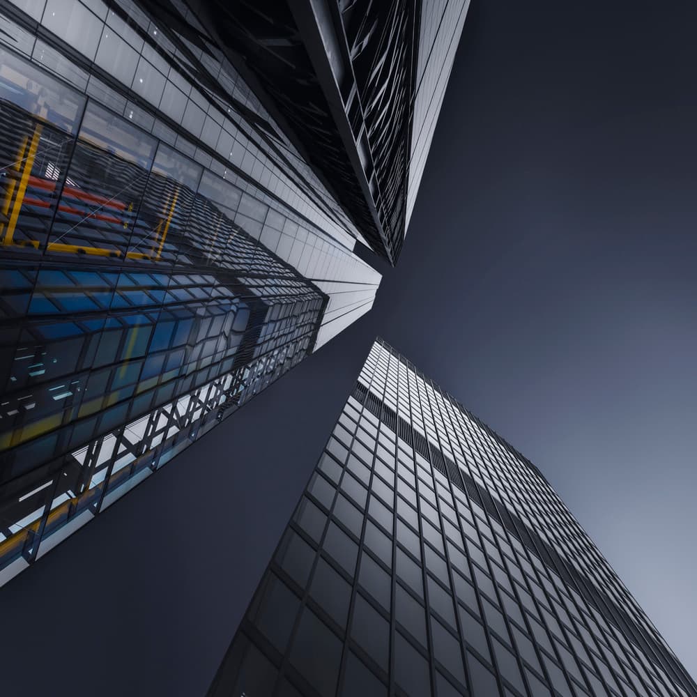 Sleek Architectural Reflections by Ahmed Thabet — canvas wall art