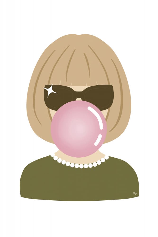 Blonde Bob Bubblegum Chic by Martina — canvas wall art