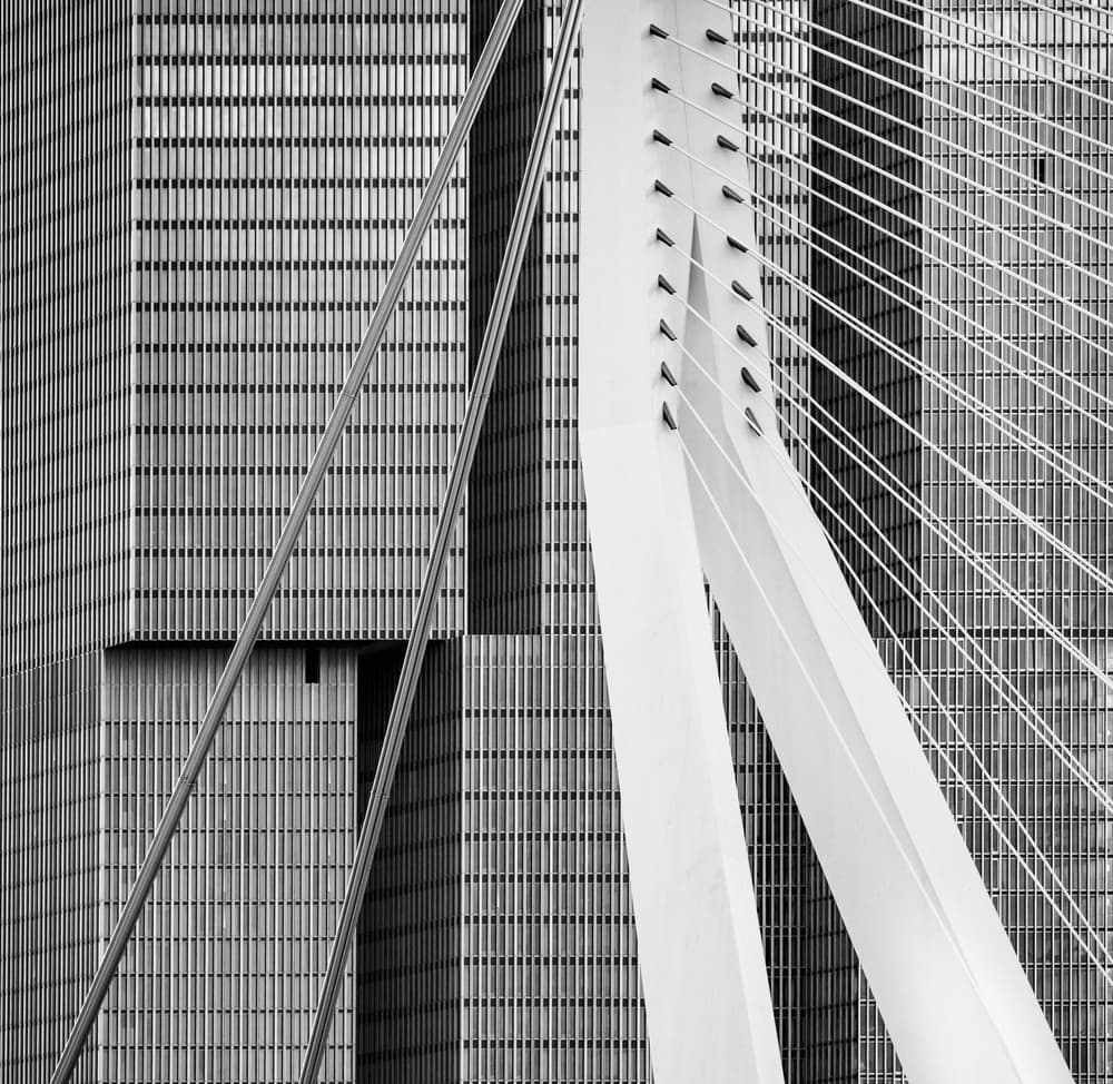 Modern City Bridge Lines by Theodoor Ferdinand — canvas wall art