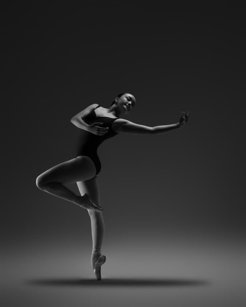 Graceful Ballerina Pose by Rob Li — canvas wall art