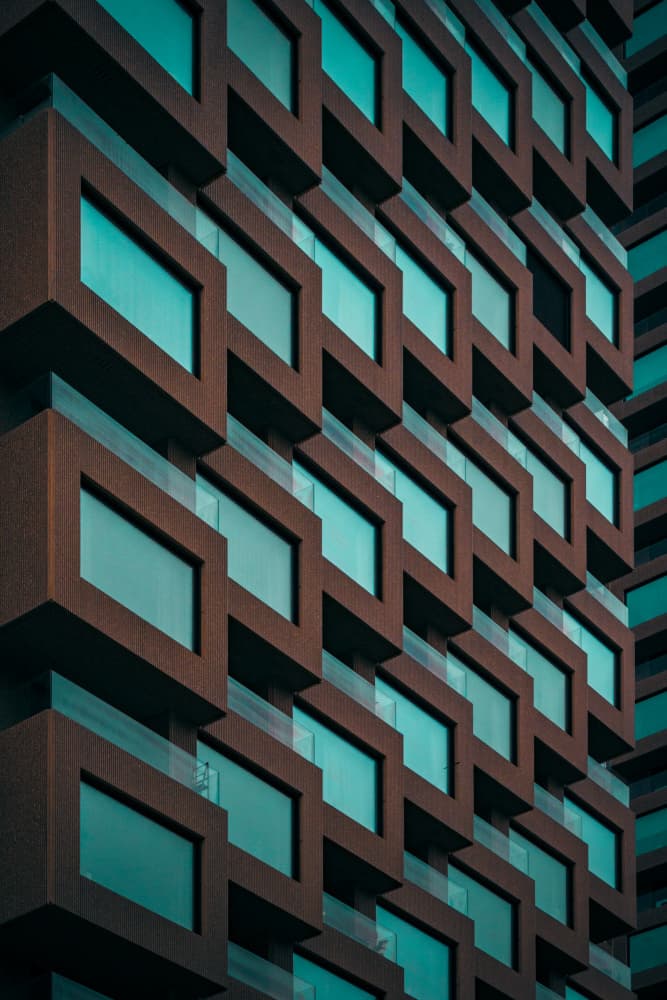 Modern Geometric Facade by Siamak Jalali — canvas wall art