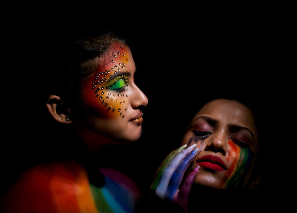 Rainbow Tears Expression by Prithul Das — canvas wall art
