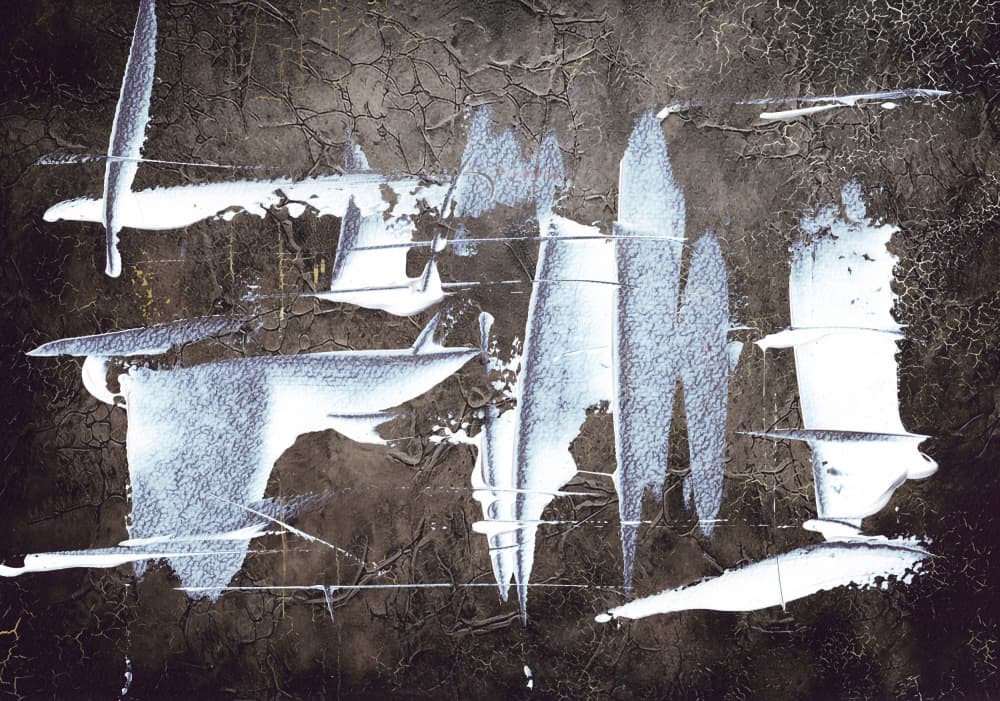 Abstract White Gestures by Rafal Kulik — canvas wall art
