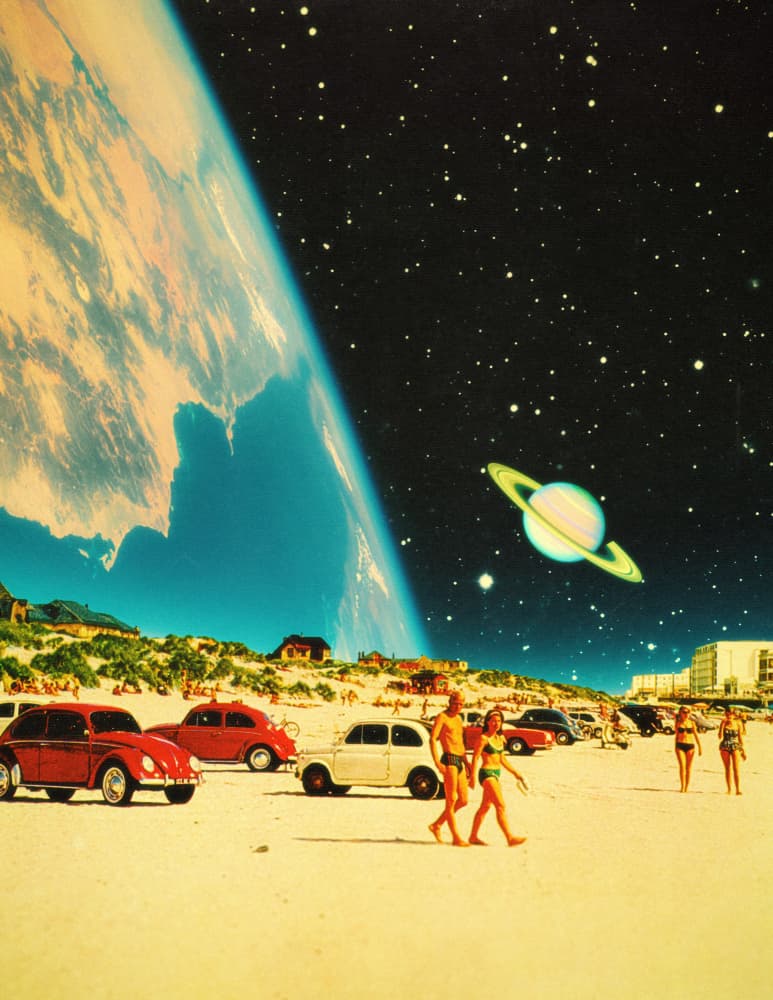 Galaxy Beach by Taudalpoi — canvas wall art