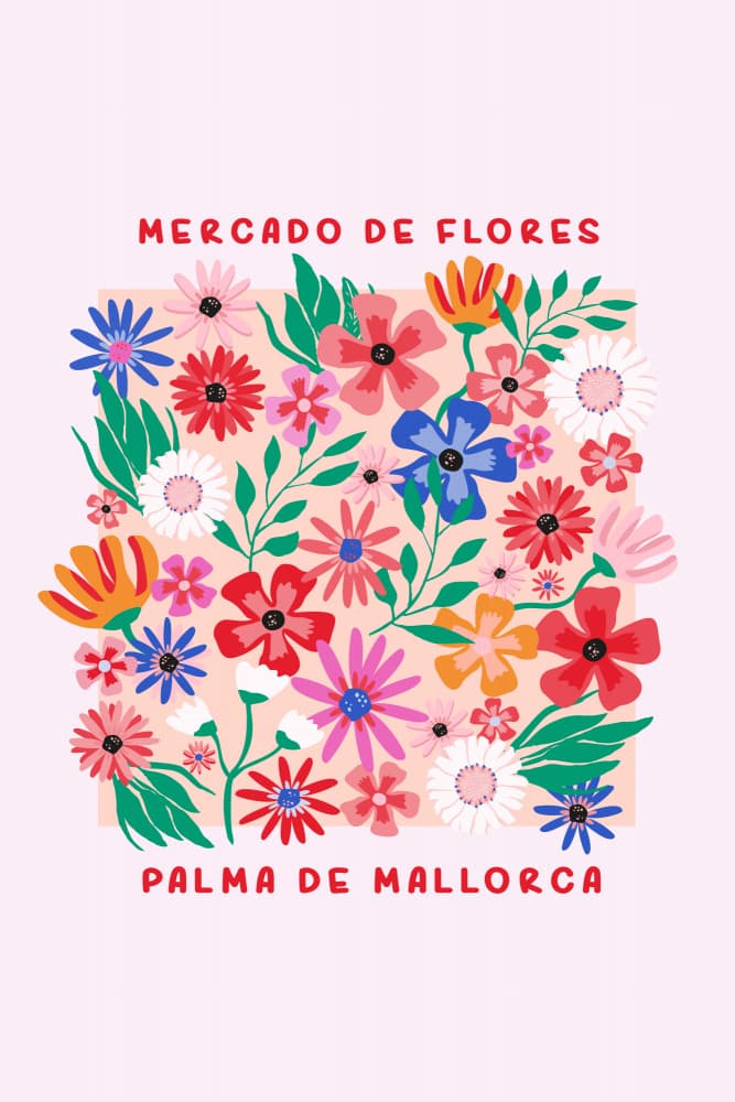 Palma Flower Market by Karen Menzenbach — canvas wall art