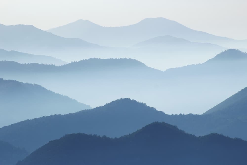 Serene Mountain Layers by pphgallery — canvas wall art