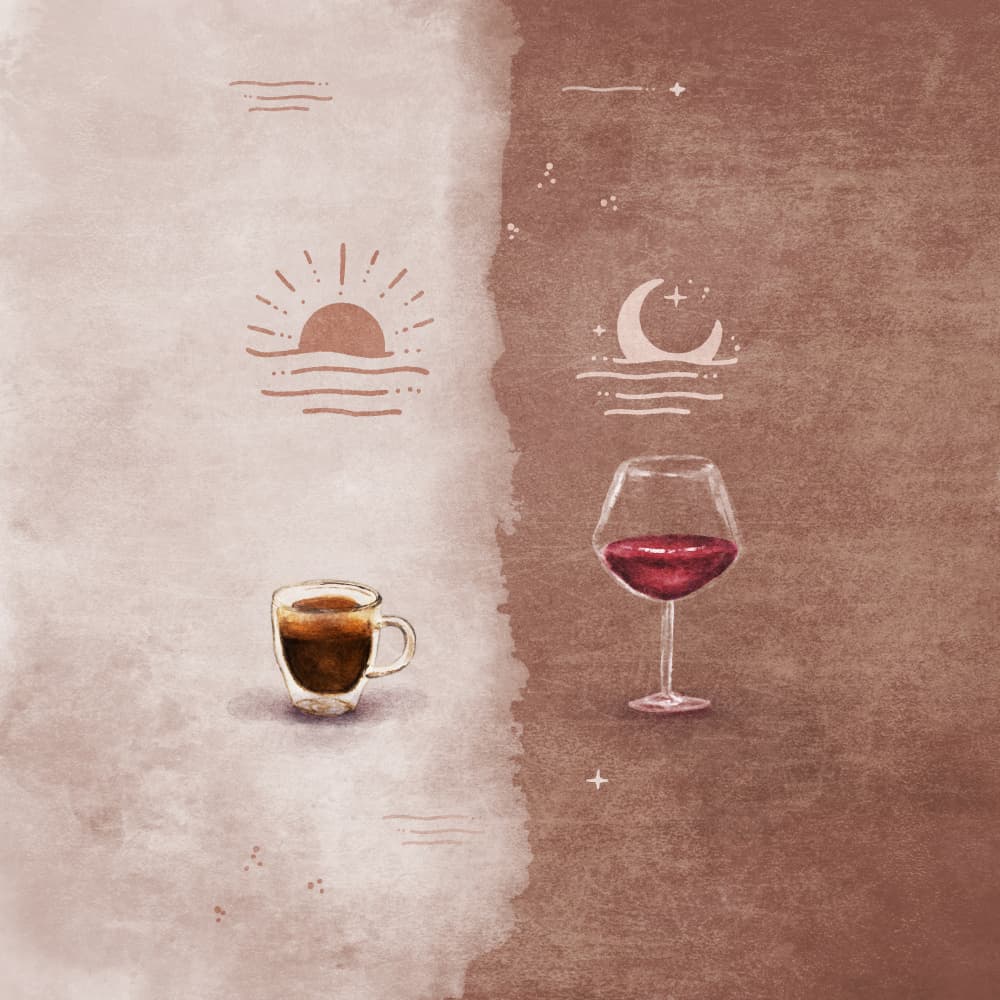 Day to Night Sip by Emel Tunaboylu — canvas wall art