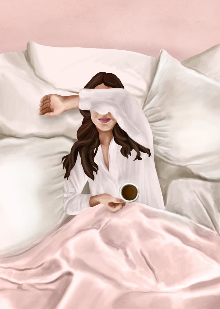 Coffee In Bed by Flow Line — canvas wall art