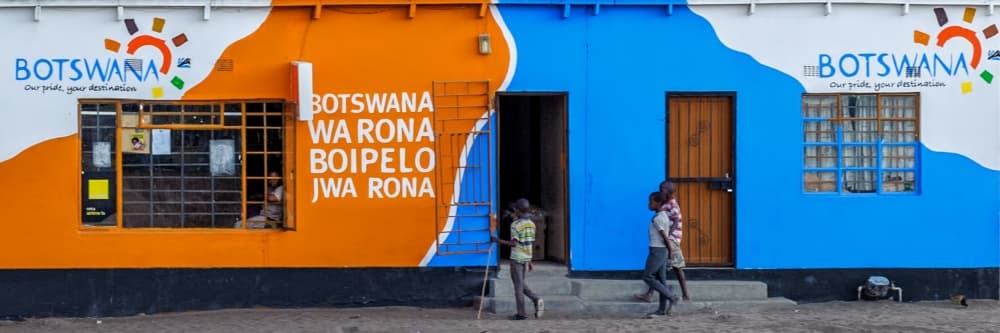 Vibrant Botswana Street by Piet Flour — canvas wall art