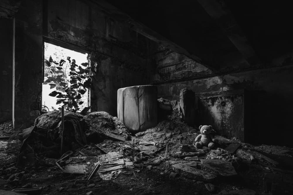 Abandoned Teddy Bear by Thanakorn Chai Telan — canvas wall art