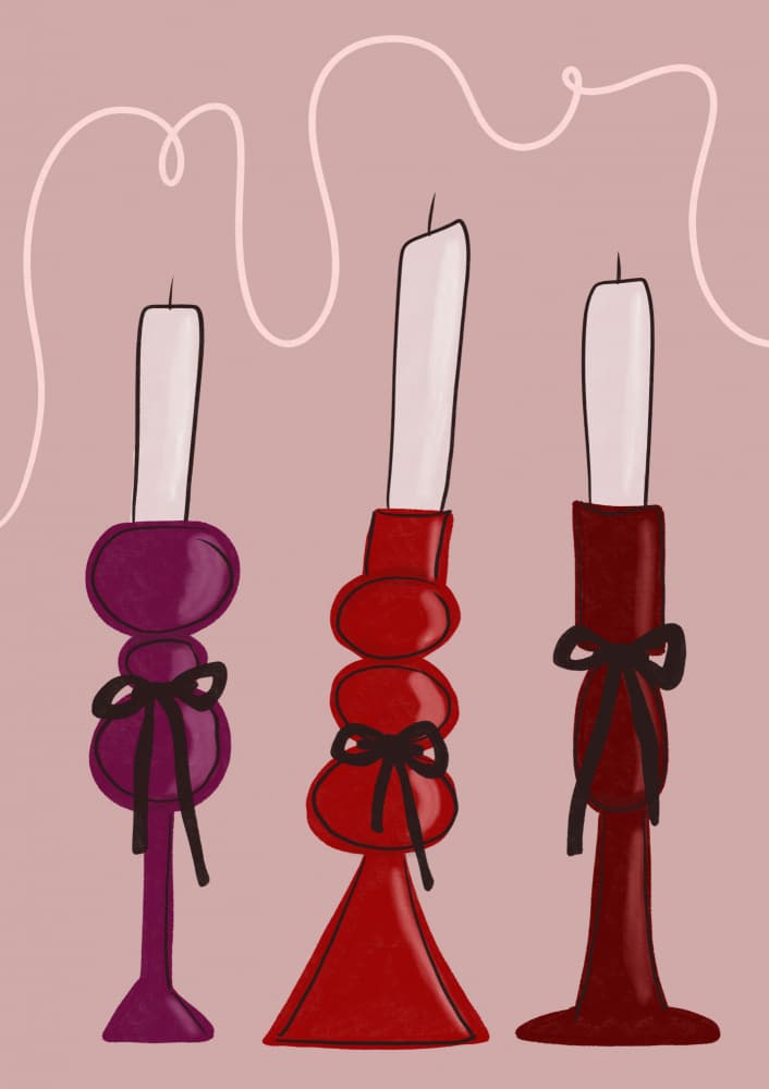 Trio of Candles by Athene Fritsch — canvas wall art