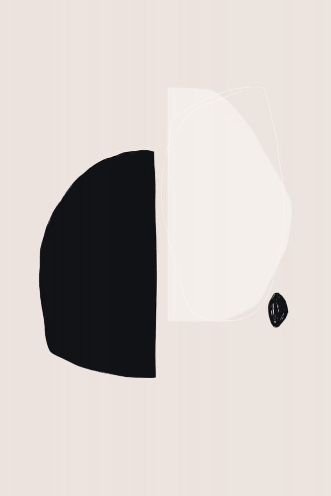 Black And White Geometric Shapes by uplusmestudio — canvas wall art