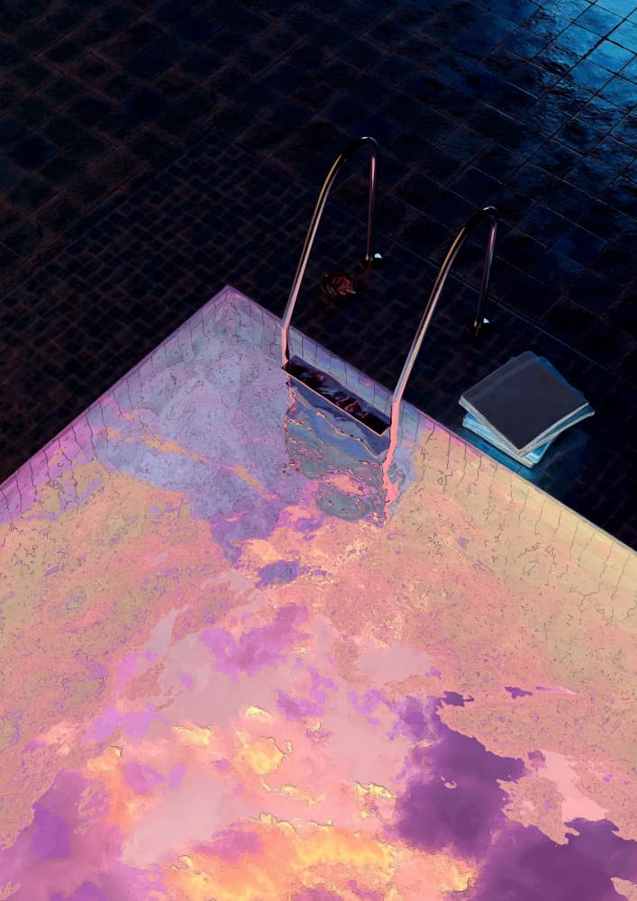 Iridescent Pool Reflections by CosmoZach — canvas wall art