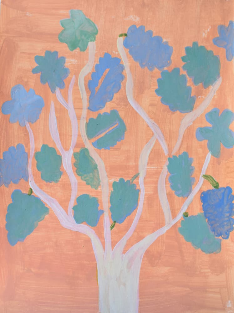 Colorful Painted Tree by Iria Fernandez — canvas wall art